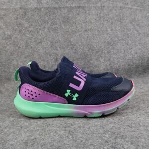 Under Armour Shoes Kids 4.5 Slip On Sneakers Surge 3 Grade School Blue Purple